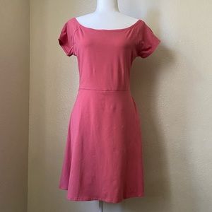 Boat Neck Cotton Skater Dress